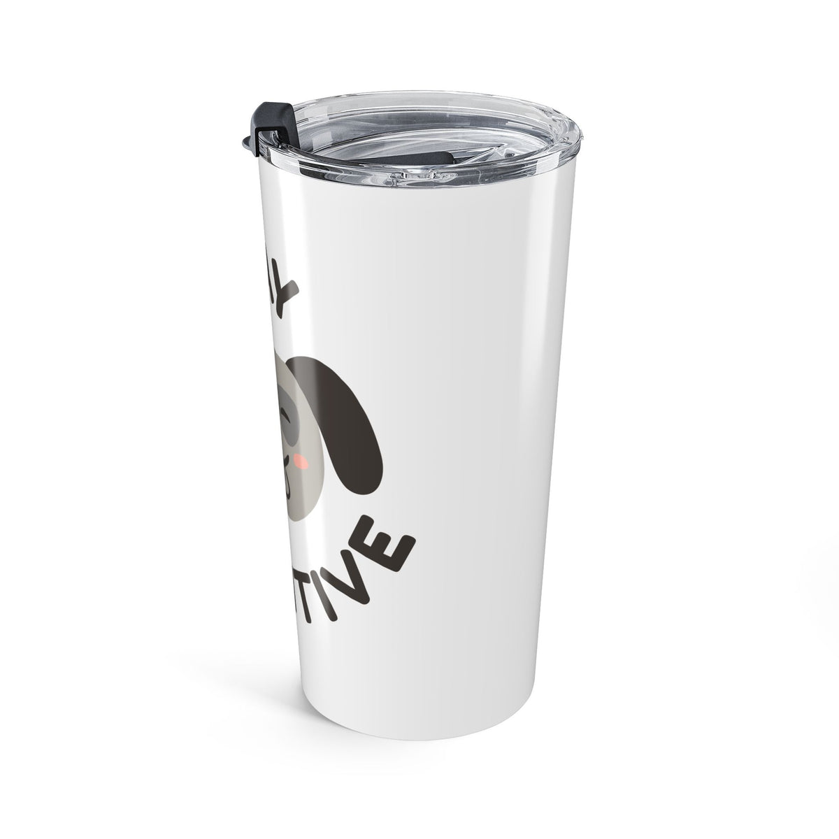 Stay Pawsitive 20oz Tumbler — Cute Winking Dog Travel Cup