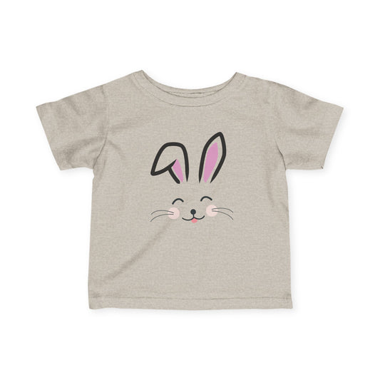 Easter Baby Tee — Cute Smiling Bunny Face Infant Shirt